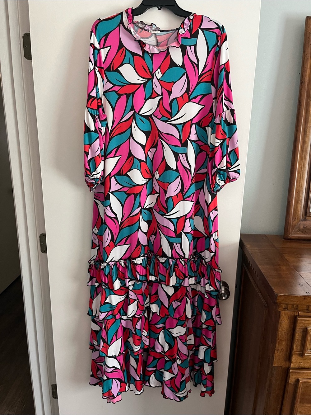 Zadie B’s Bright Maxi Dress with Ruffles